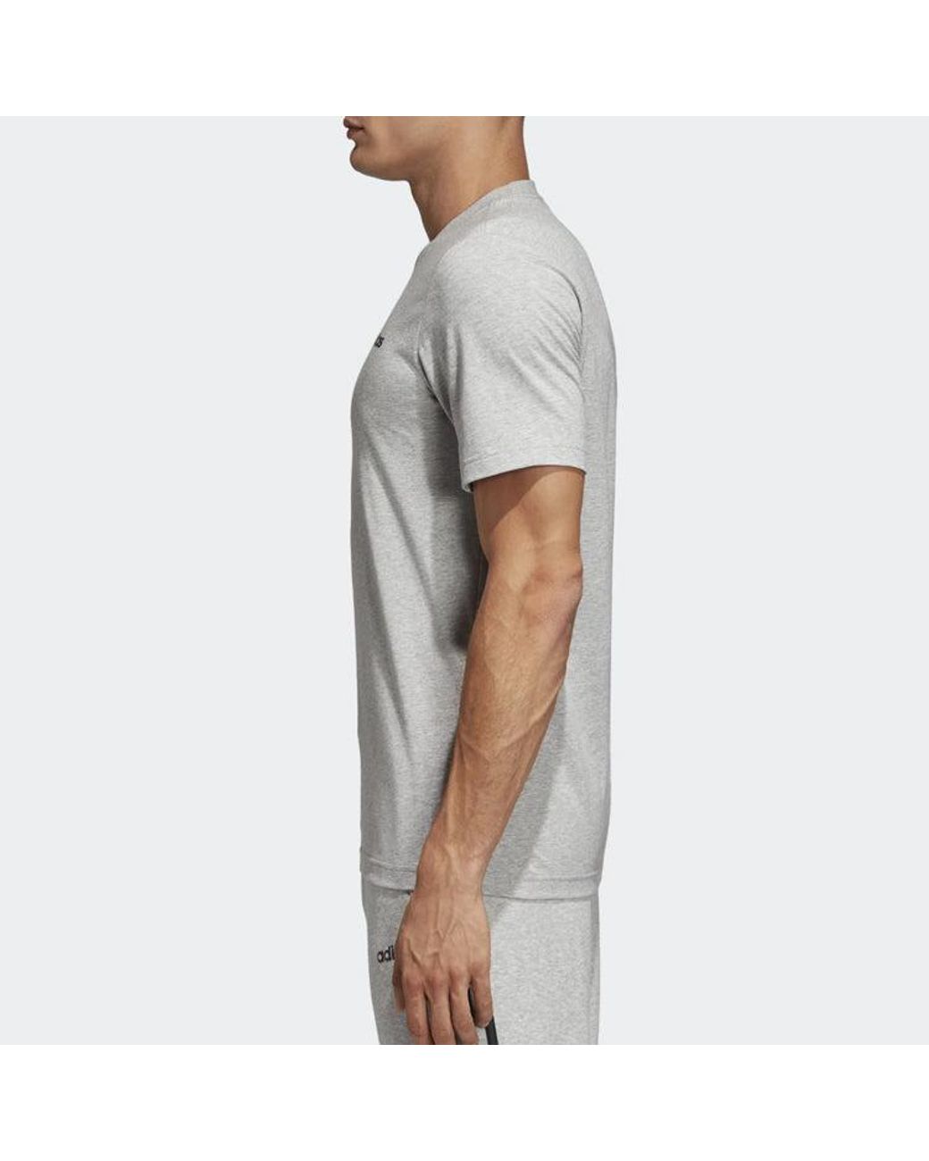 Adidas Gray E Pin Tee Sports Stylish Round Neck Short Sleeve for men