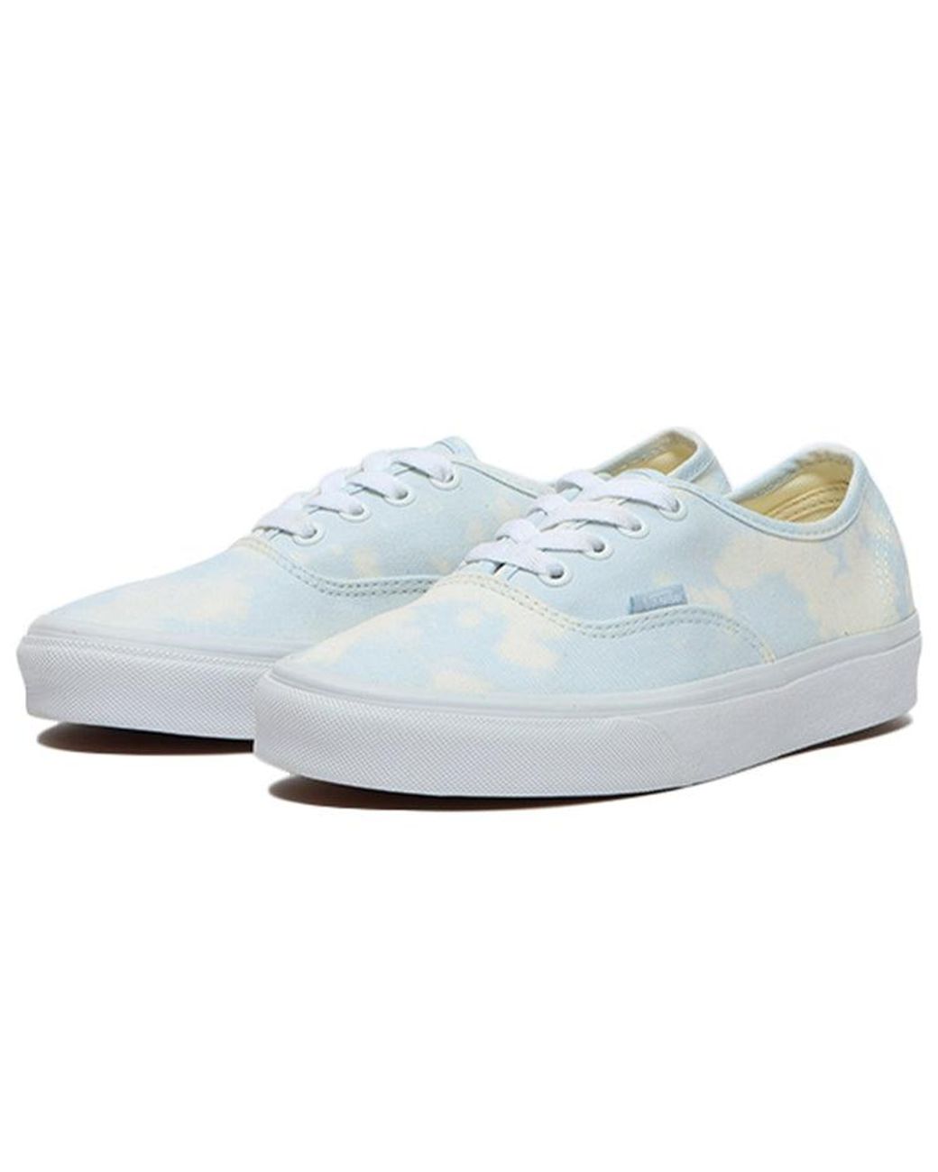Vans White Authentic 'Bleach Wash' for men