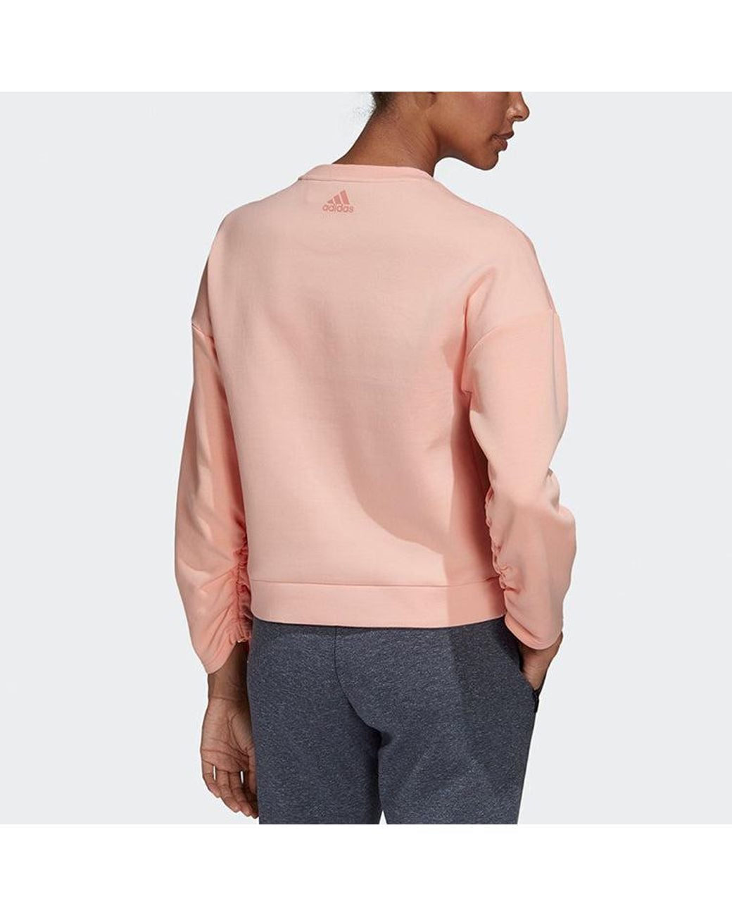 Adidas Pink (Wmns) Crew Dk Emby Sweatshirt
