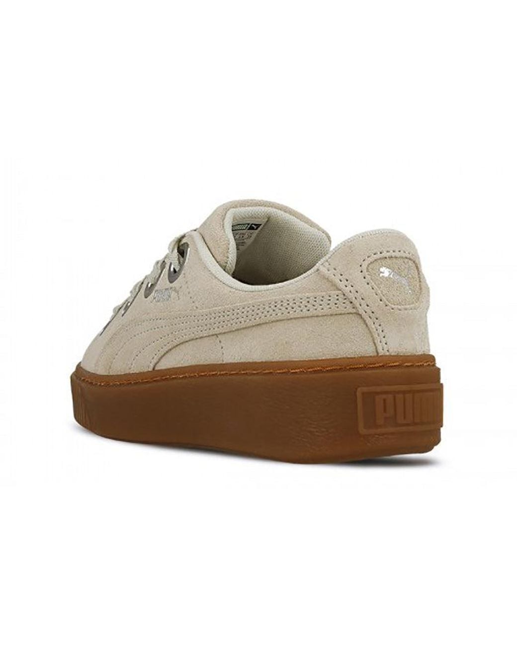 PUMA White (Wmns) Platform Kiss Suede