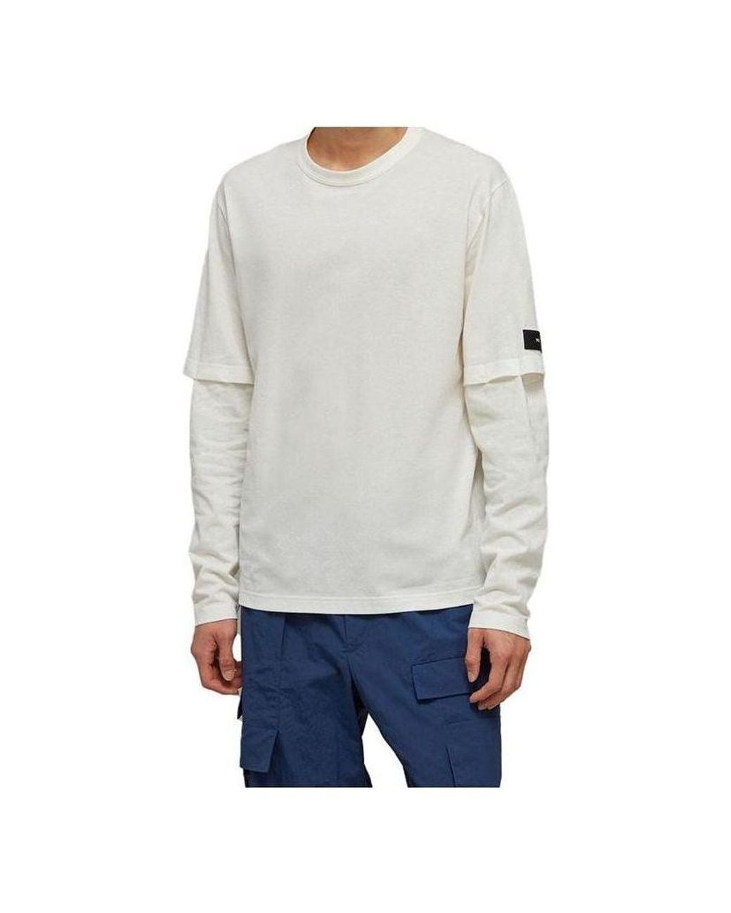 Adidas Gray Y-3 Off- Layered Long Sleeve T-Shirts for men