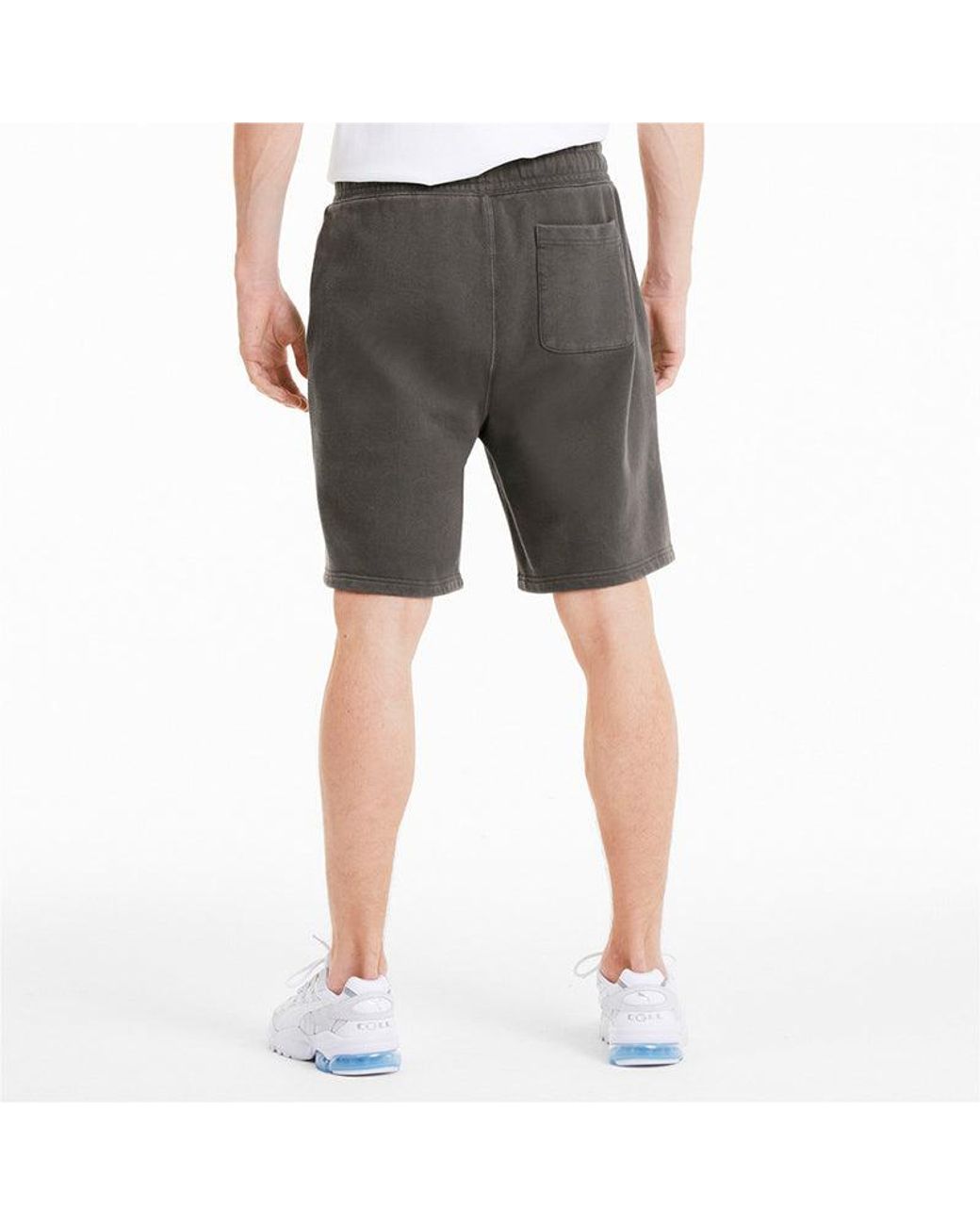 PUMA Gray Solid Color Drawstring Casual Shorts for men
