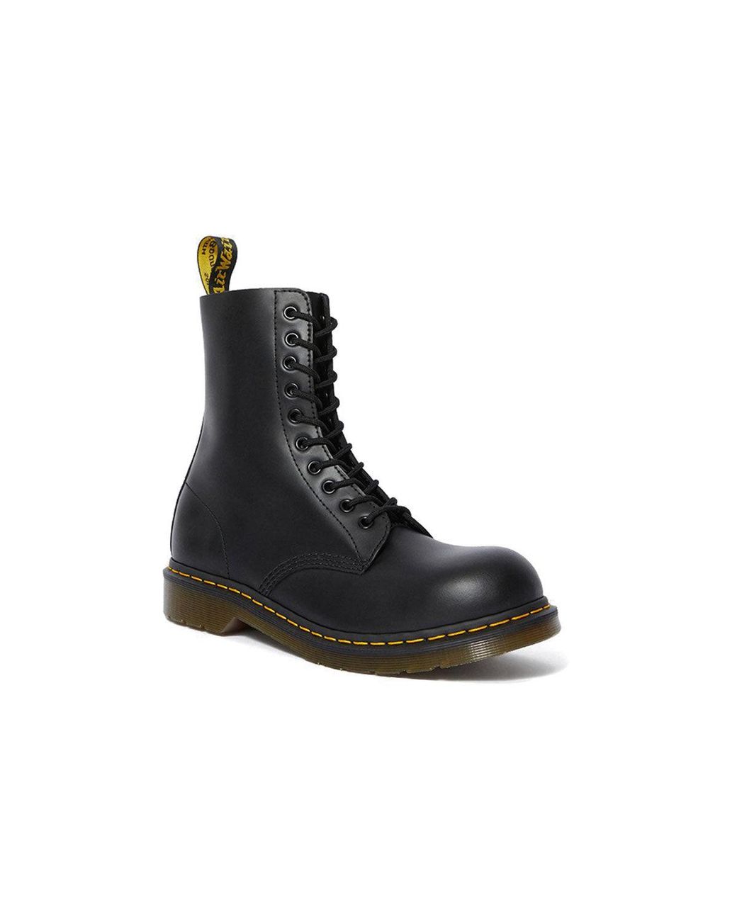 Dr. Martens Black 1919 Leather Med Calf Boots for men
