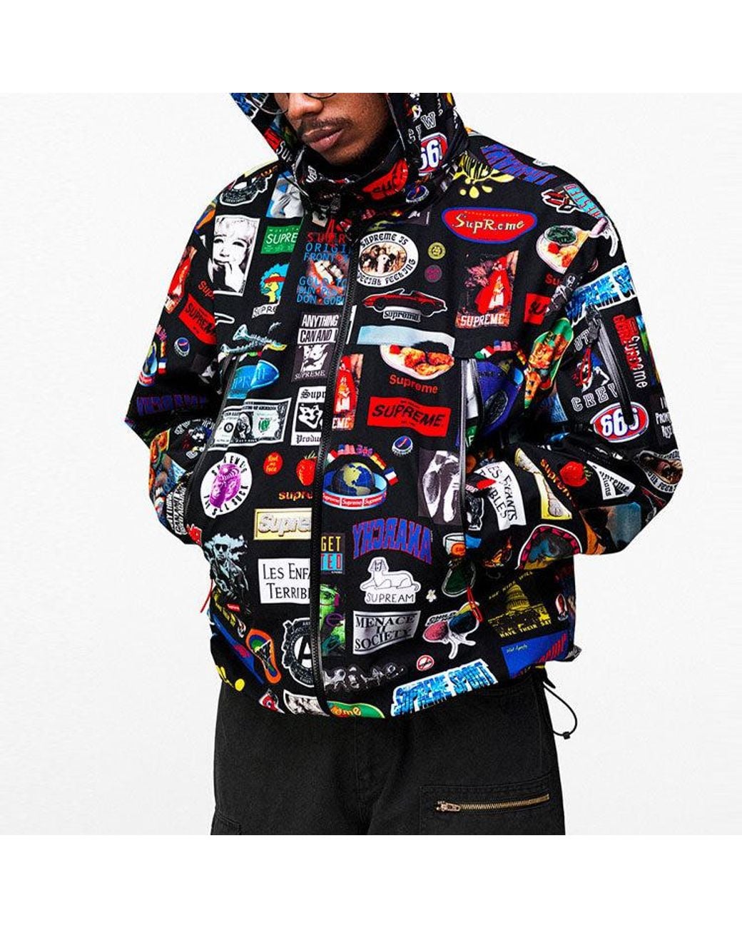 Supreme Green Gore-Tex Stickers Shell Jacket for men