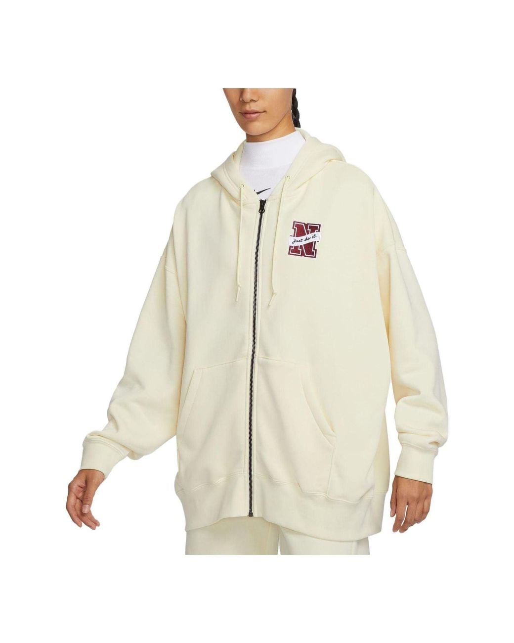 Nike White (Wmns) Sportswear Essential Fleece Jacket