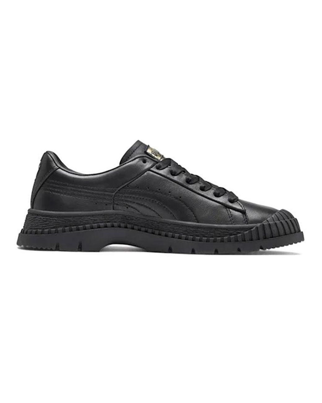 PUMA Black (Wmns) Utility Leather Sneakers
