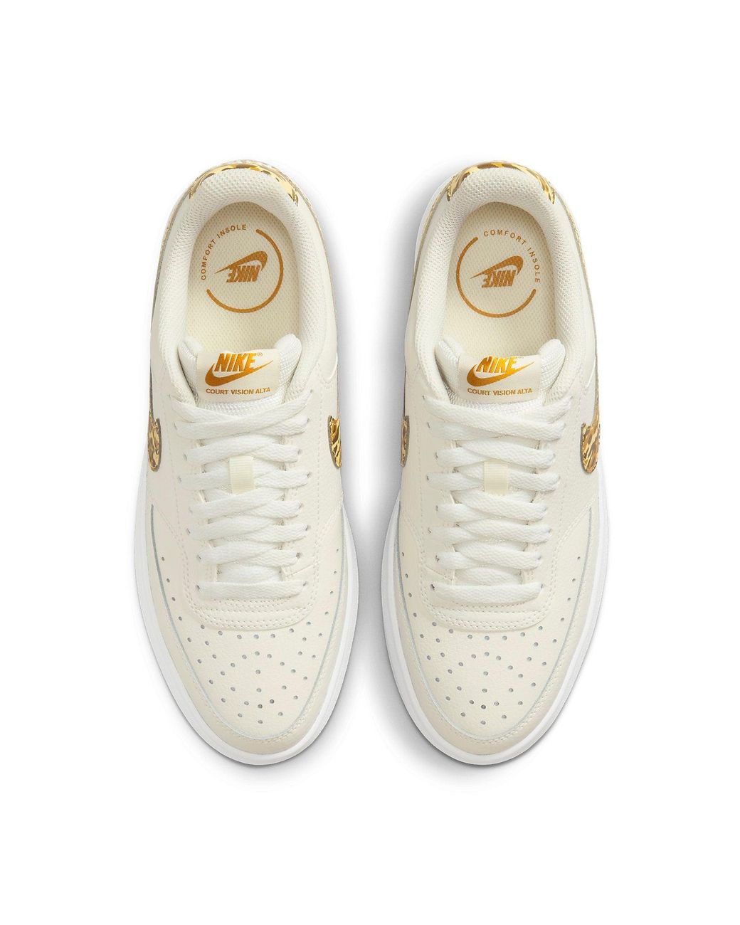 Nike White (Wmns) Court Vision Alta Low 'Phantom Leopard'