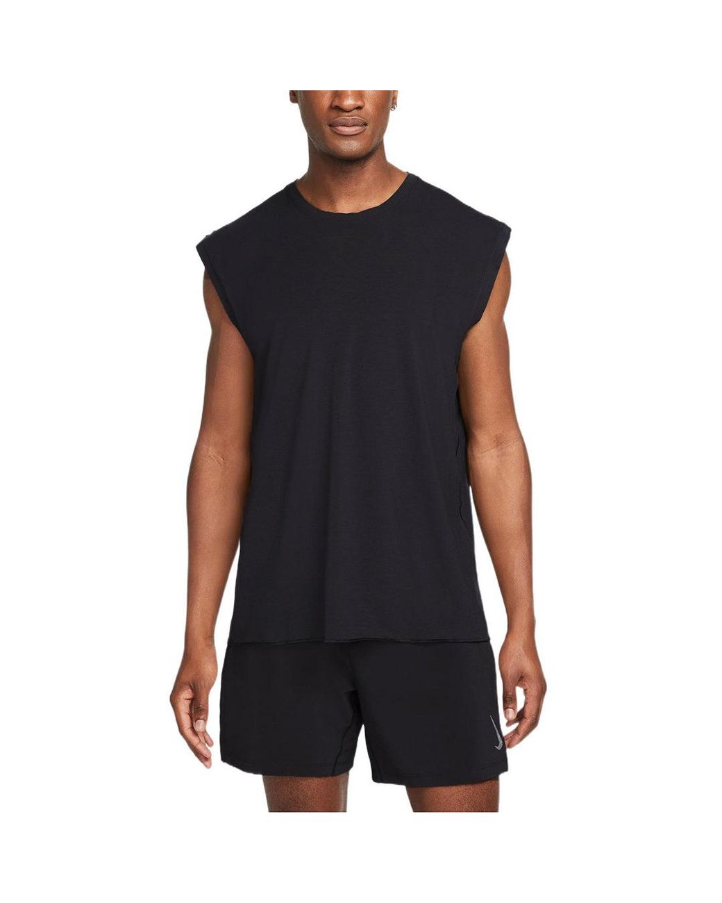 Nike Blue Solid Color Round Neck Pullover Sleeveless Vest for men