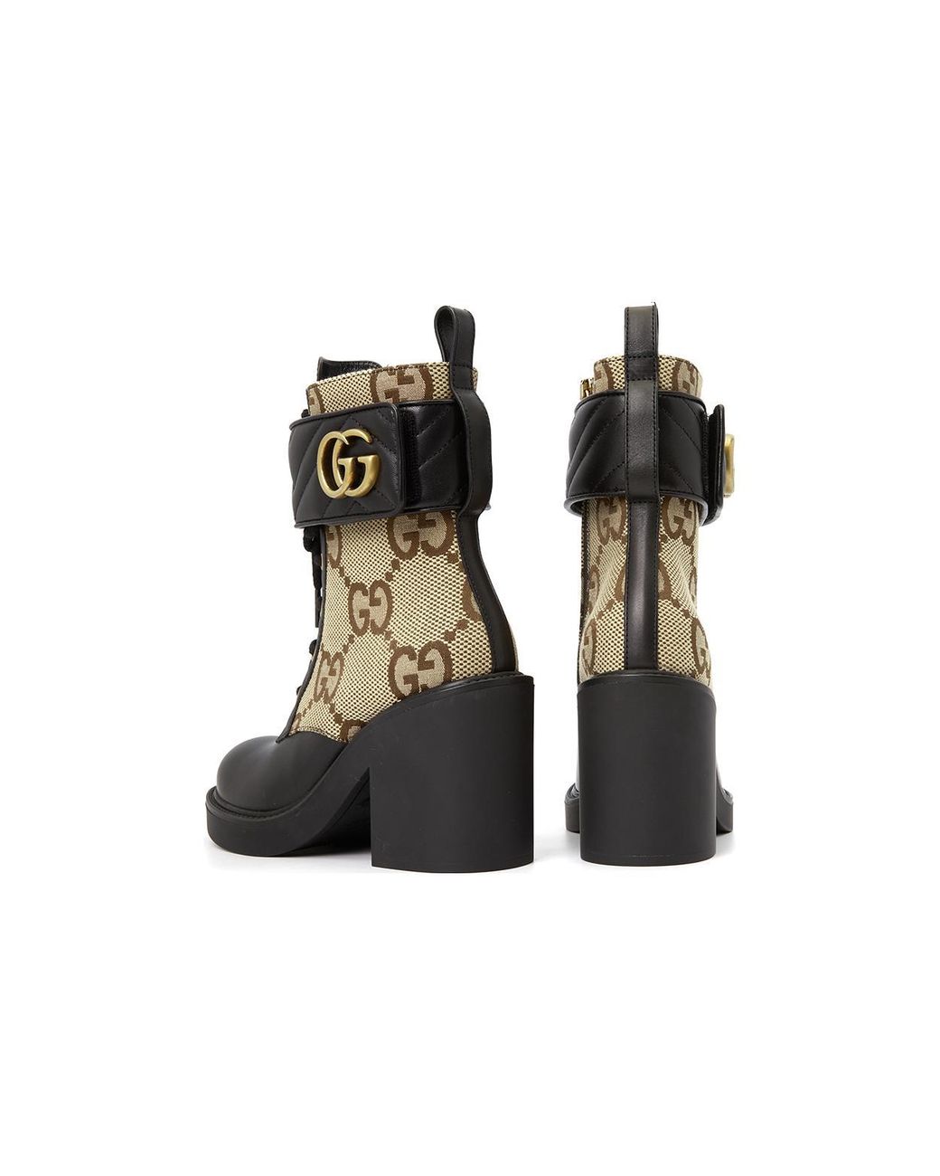 Gucci Black (Wmns) Boot With Double G 'Camel Ebony'