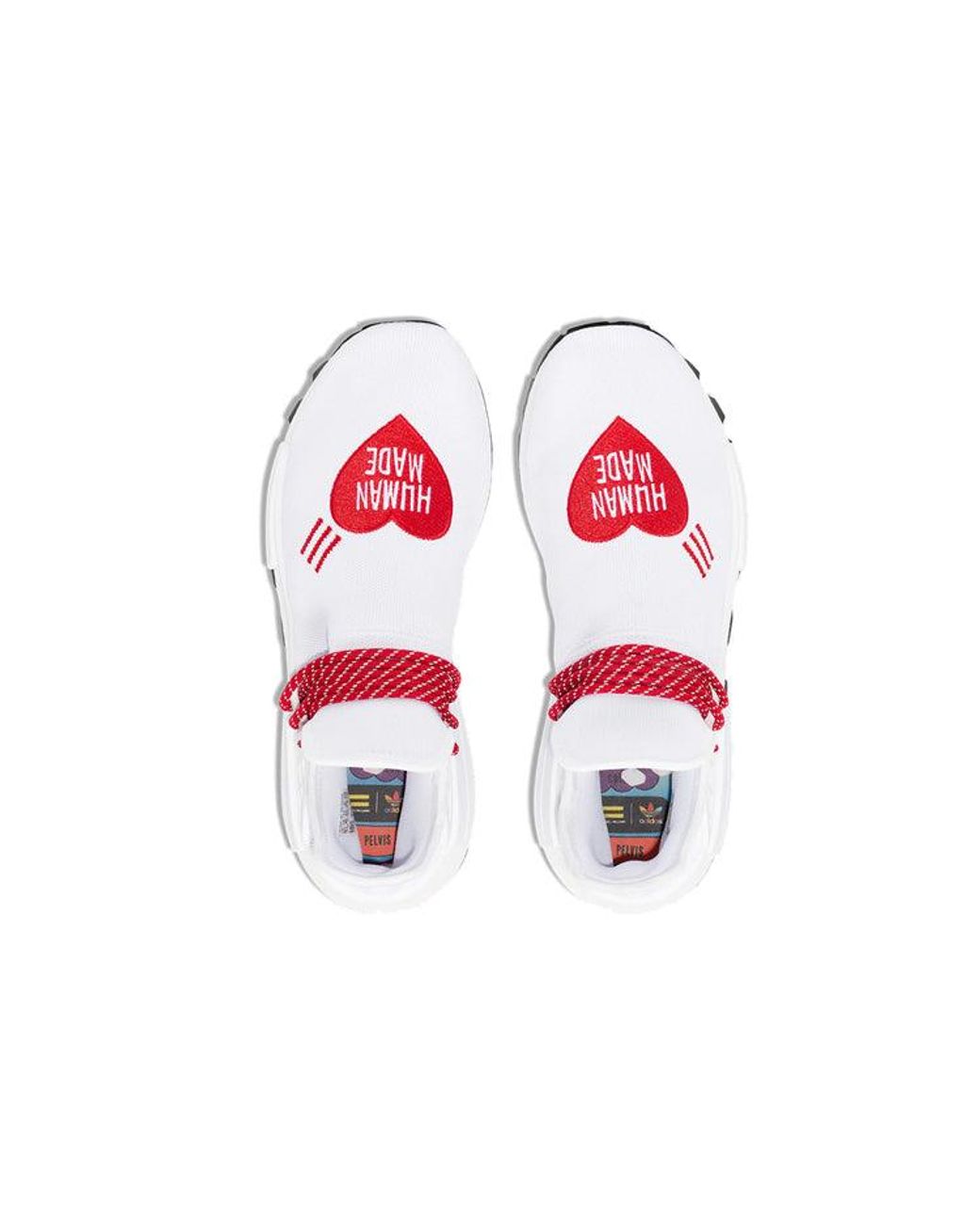 Adidas White X Pharrell X Human Made Nmd Hu 'Love' for men
