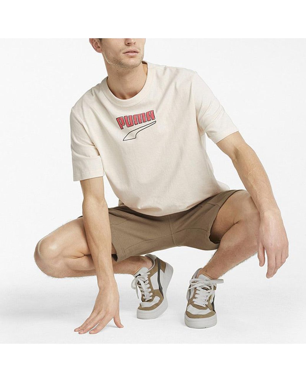 PUMA Natural Downtown Logo Tee for men