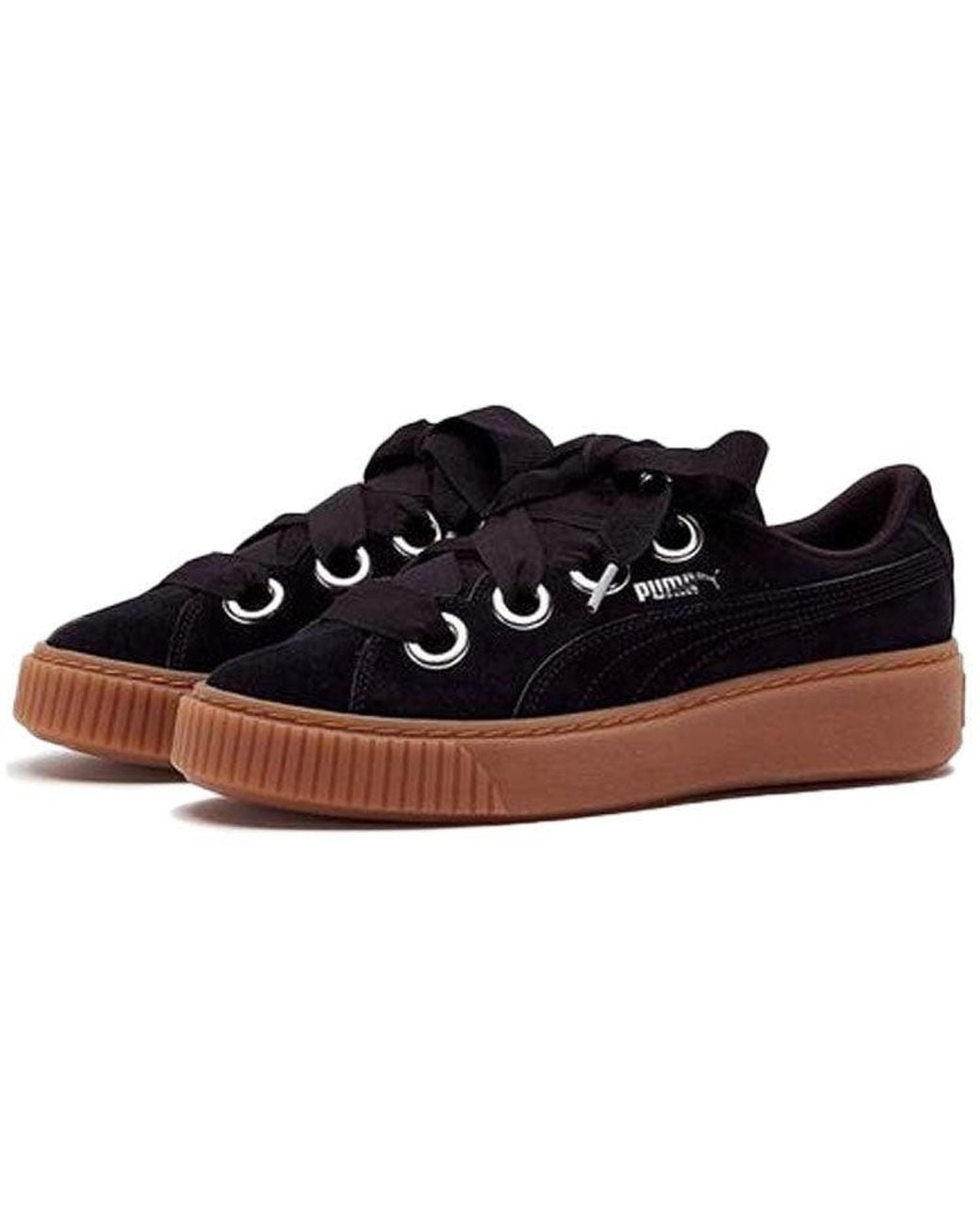 PUMA Blue (Wmns) Platform Kiss Suede