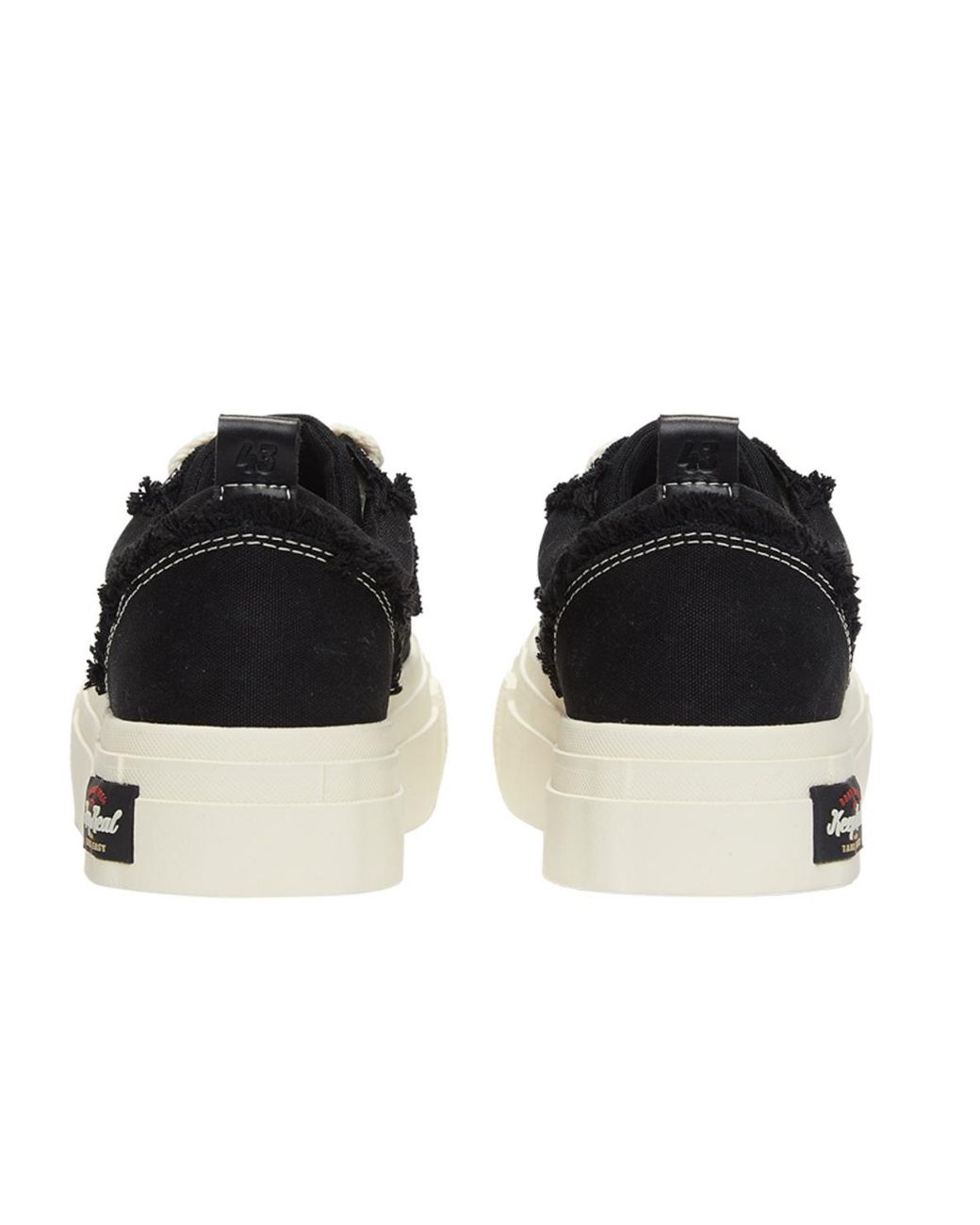 KAALIXTO Black Skateboarding Canvas Low Leather' for men