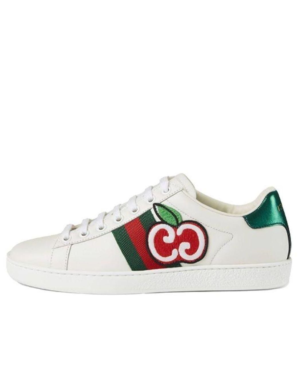 Gucci Red (Wmns) Ace Low 'Gg Apple Patch