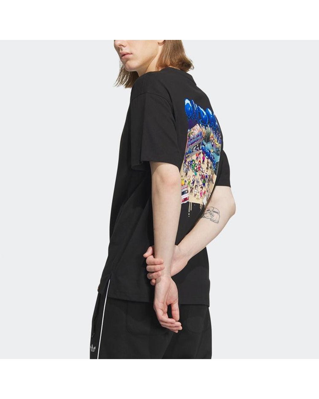 Adidas Black Originals X Monkey Kingdom Gfx T-Shirt for men