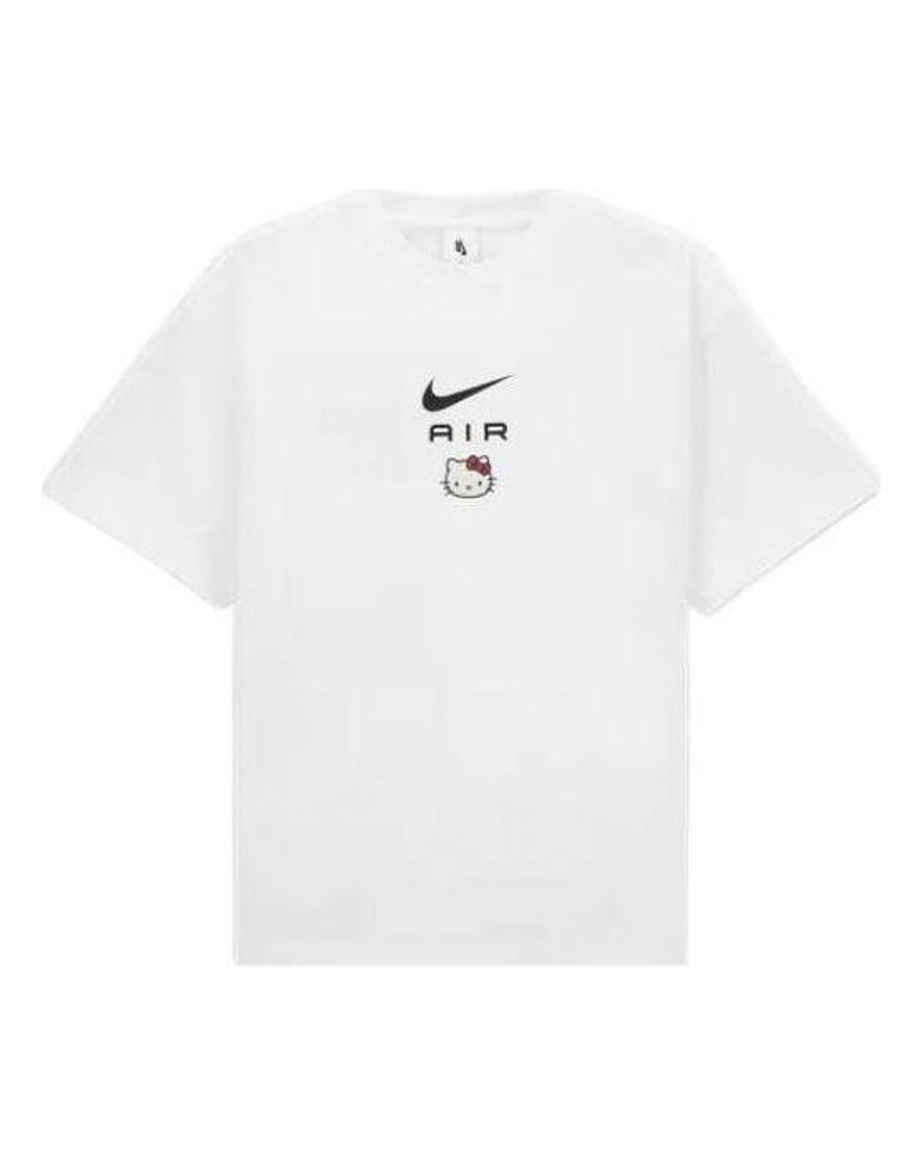 Nike White X Hello Kitty Crossover Ss22 Funny Alphabet Cartoon Printing Short Sleeve for men