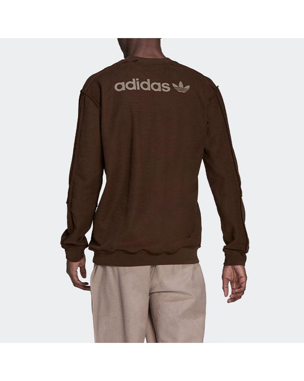 Adidas Brown Originals Sports Round Neck Pullover for men