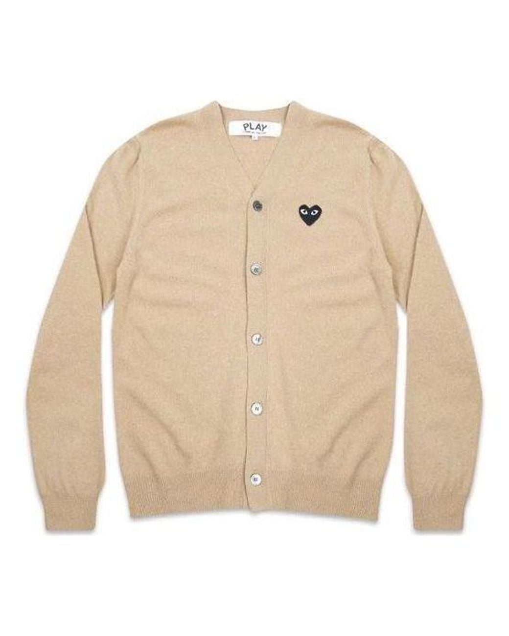 COMME DES GARÇONS PLAY Natural Cardigan Emblem for men