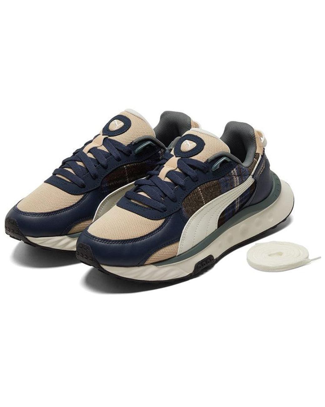 PUMA Blue Wild Rider Flannel Cream' for men