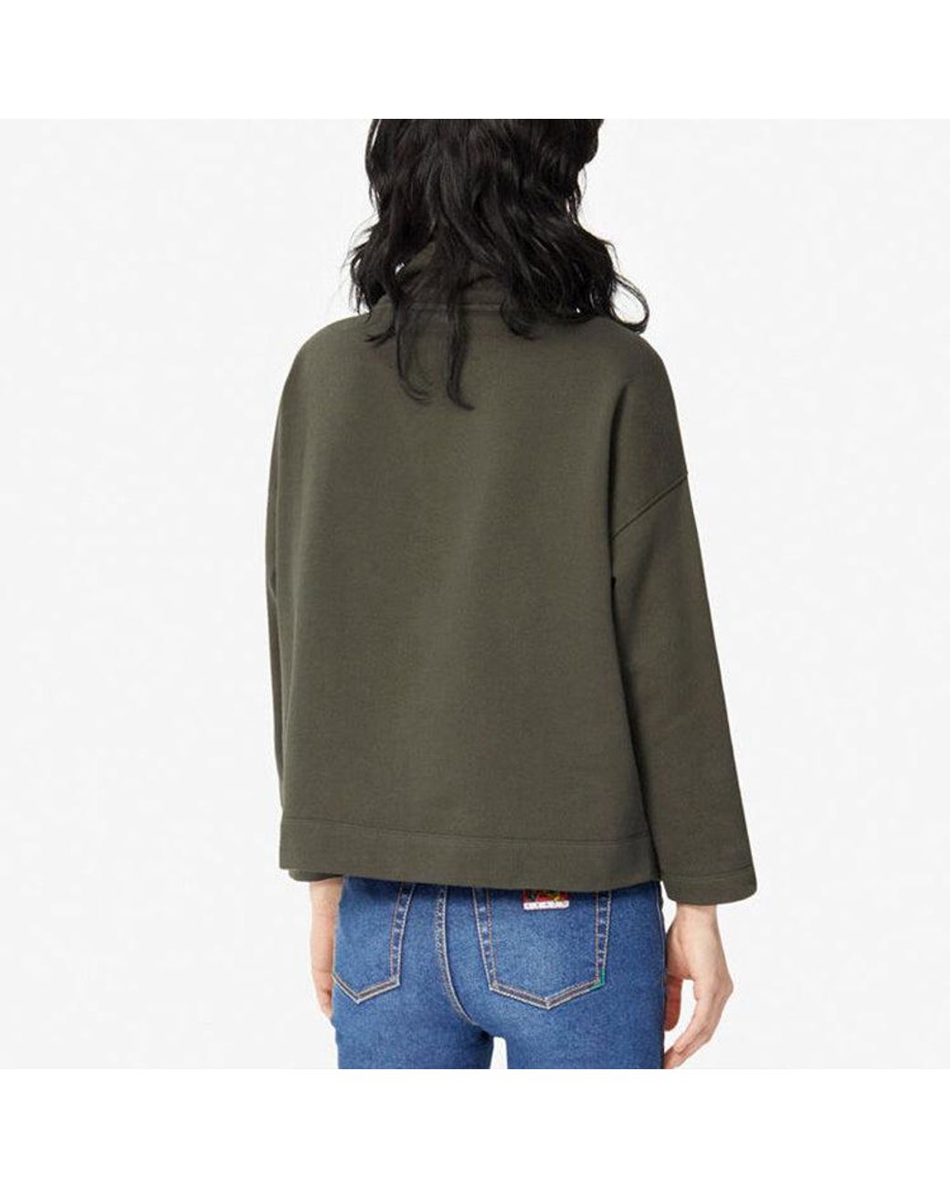 KENZO Black Tiger Long Sleeves Hoodie 'Military' for men
