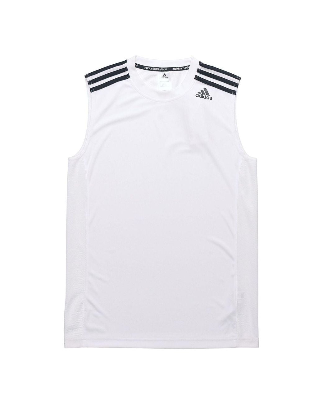 Adidas White All World Sl Basketball Sports Vest for men
