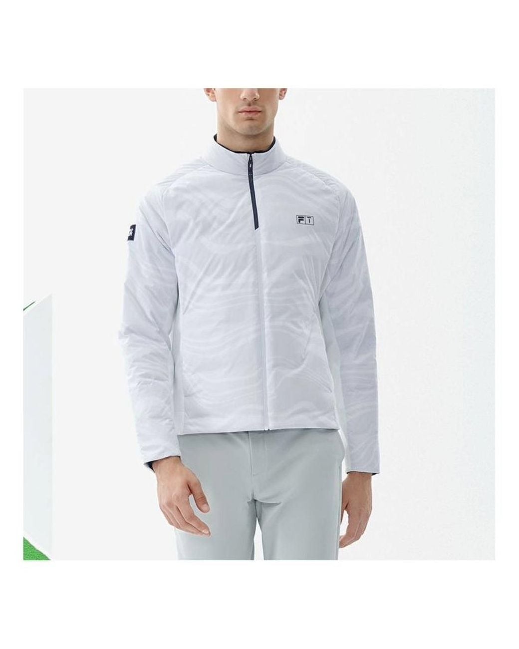 Fila Blue Lightweight Warm Golf Logo Down Jacket for men