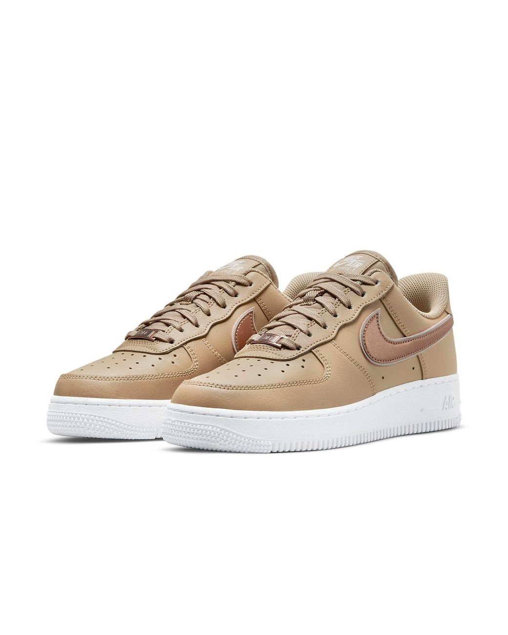 Nike White (Wmns) Air Force 1 '07 Essential 'Hemp Metallic Rose'