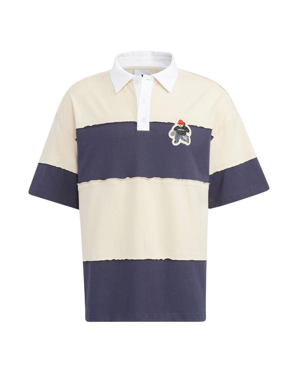 Adidas Blue X Charr Short Sleeve Polo Shirt 'Cream' for men