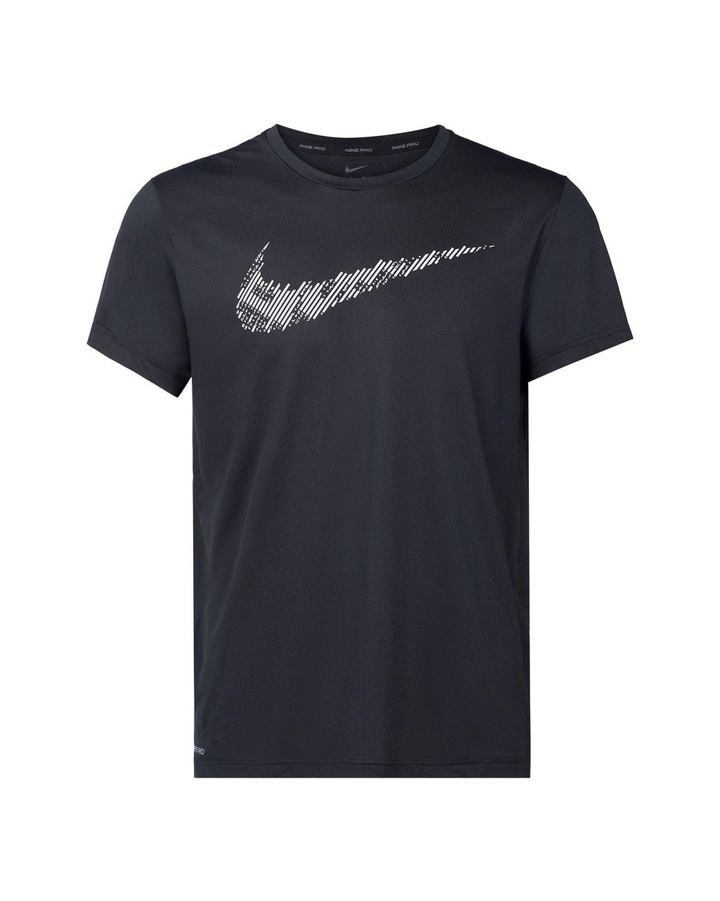 Nike Blue Stripe Logo Printing Training Sports Short Sleeve for men