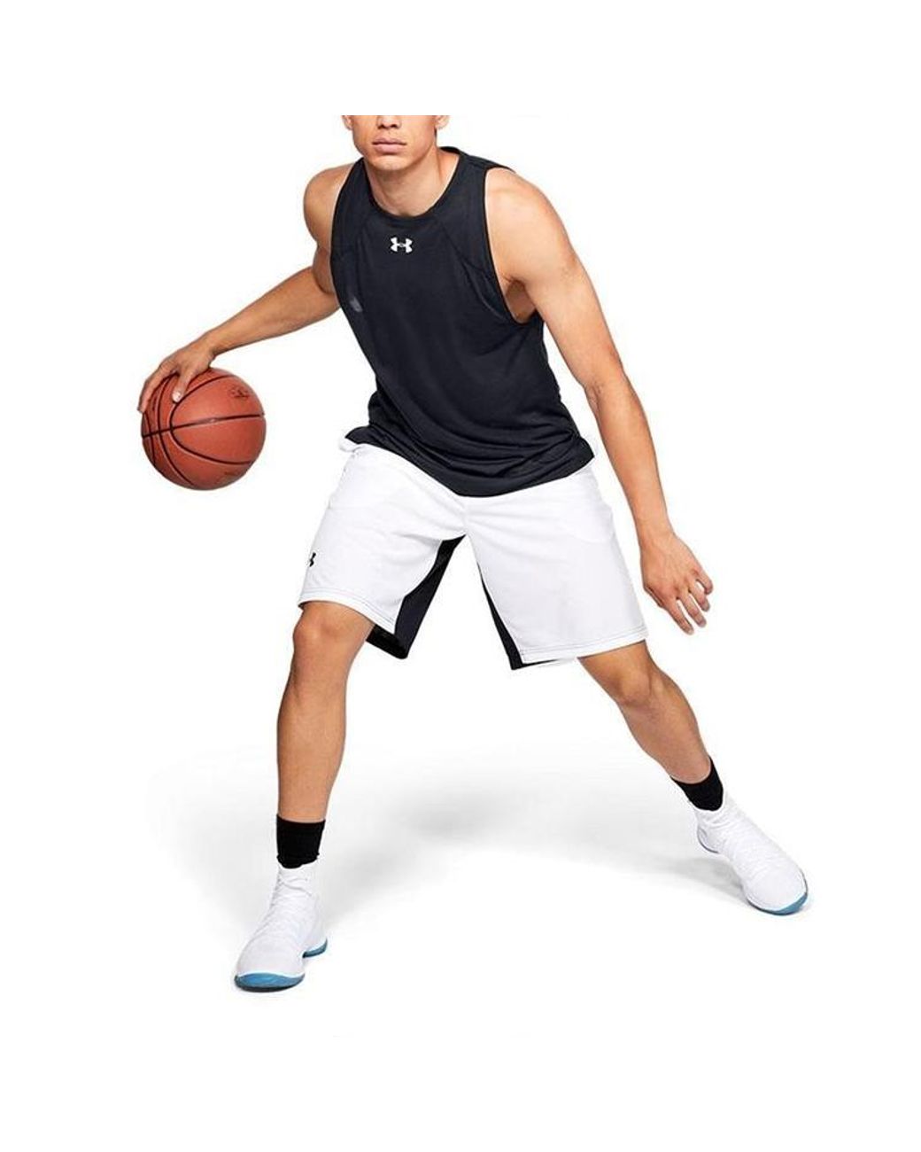 Under Armour Blue Baseline Performance Basketball Tank for men