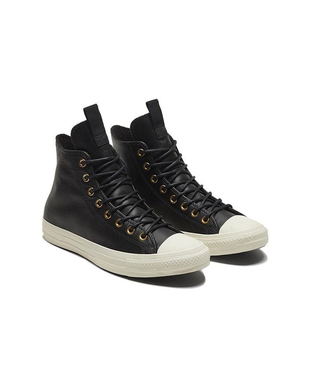 Converse Black Chuck Taylor All Star Leather High Egret' for men
