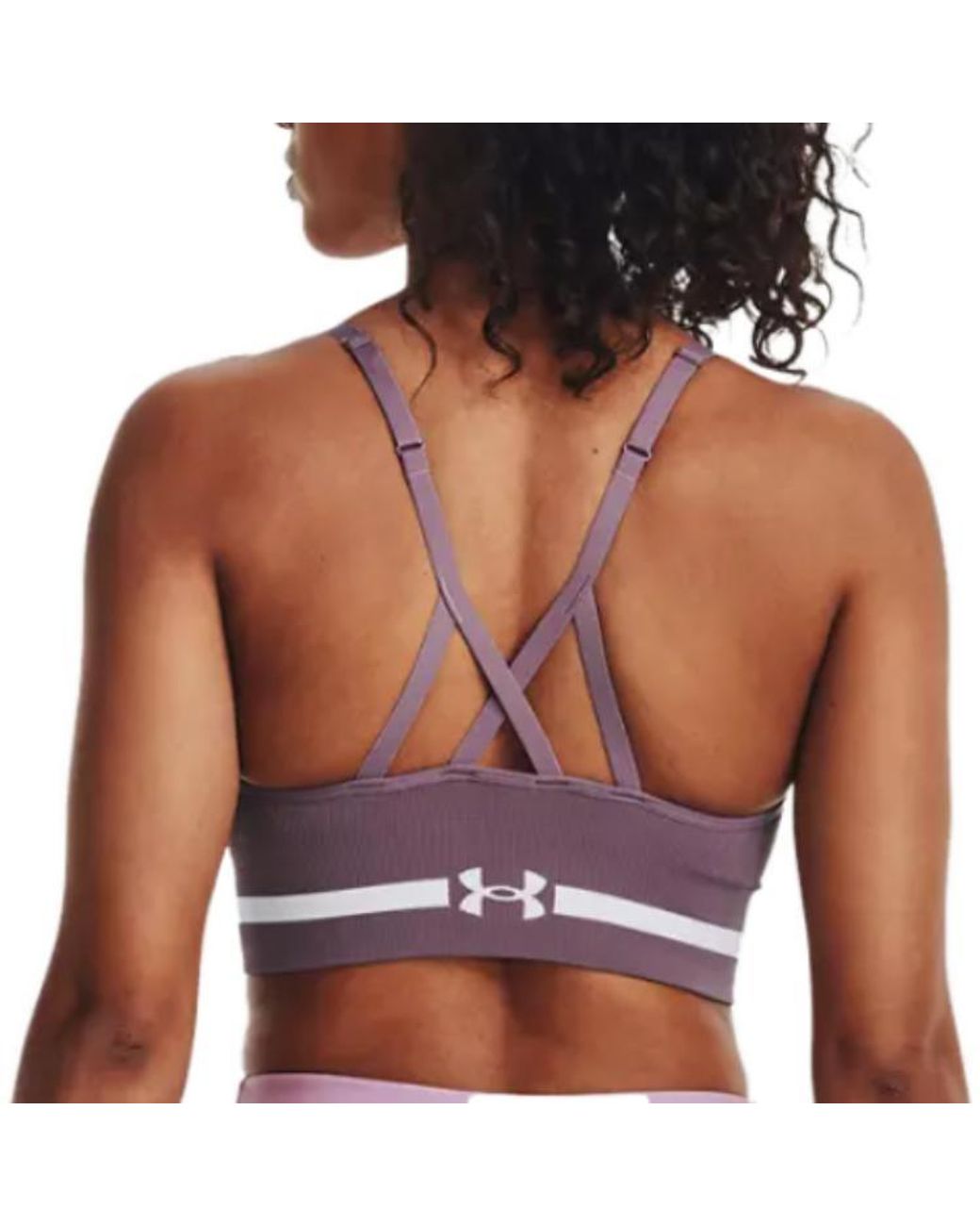 Under Armour Purple Seamless Low Long Sports Bra Celeste Starlight