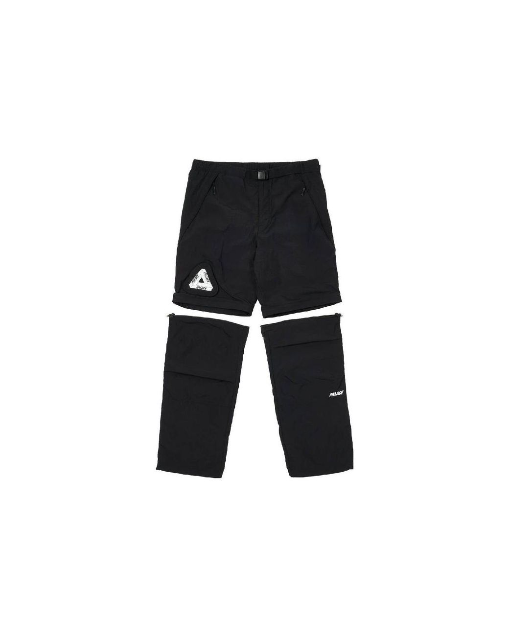 Palace Black Ss22 Zip Off Bottoms for men