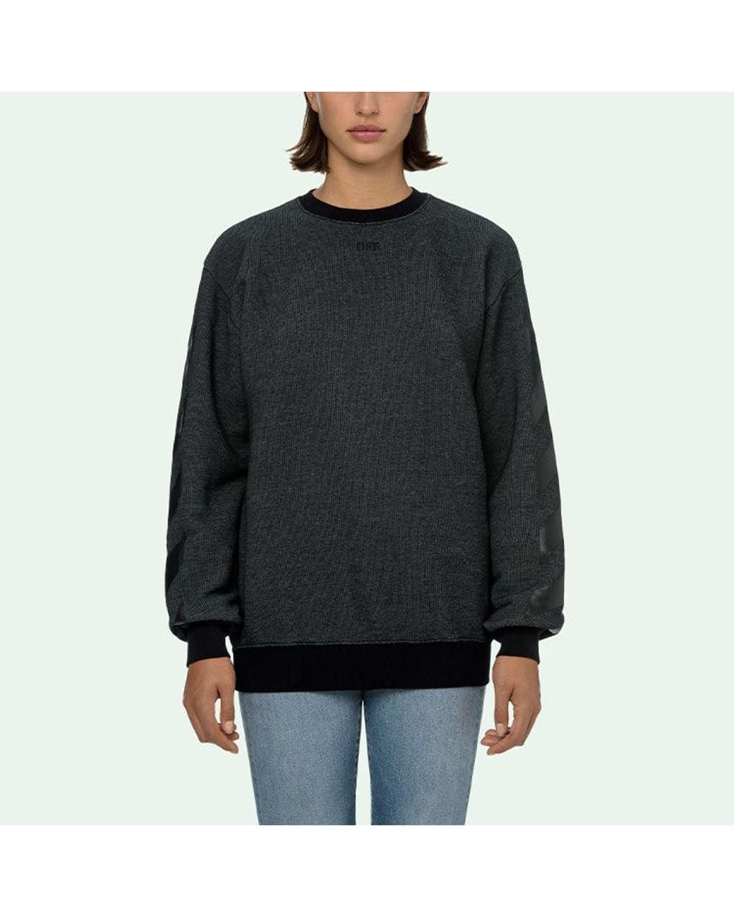 Off-White c/o Virgil Abloh Black (Wmns) Arrow Printing Round Neck Sports Hoodie Slim Fit Version