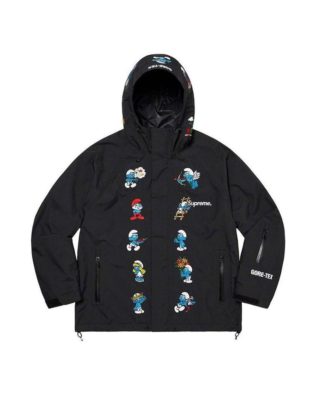 Supreme X Smurfs Gore-Tex Shell Jacket in Black for Men | Lyst UK
