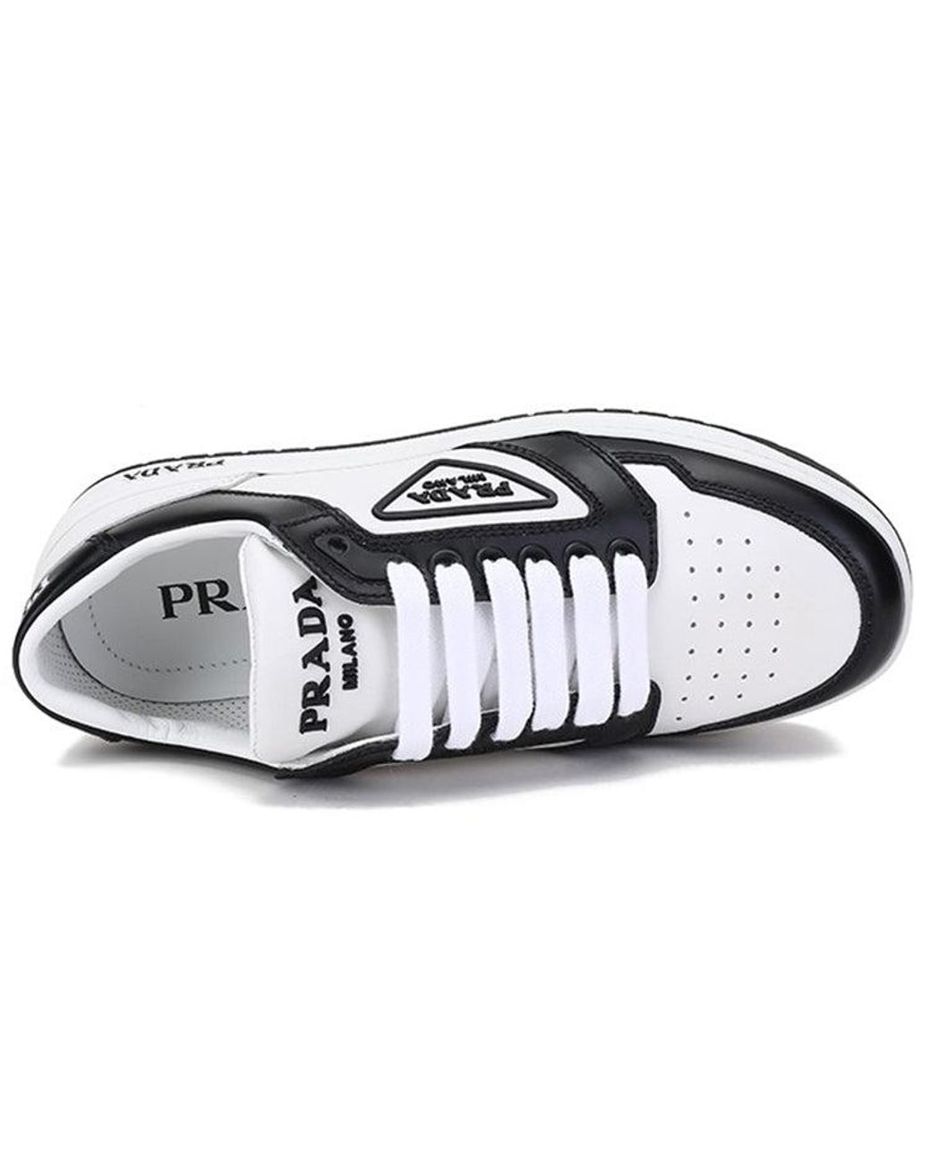 Prada White (Wmns) District Leather Sneakers