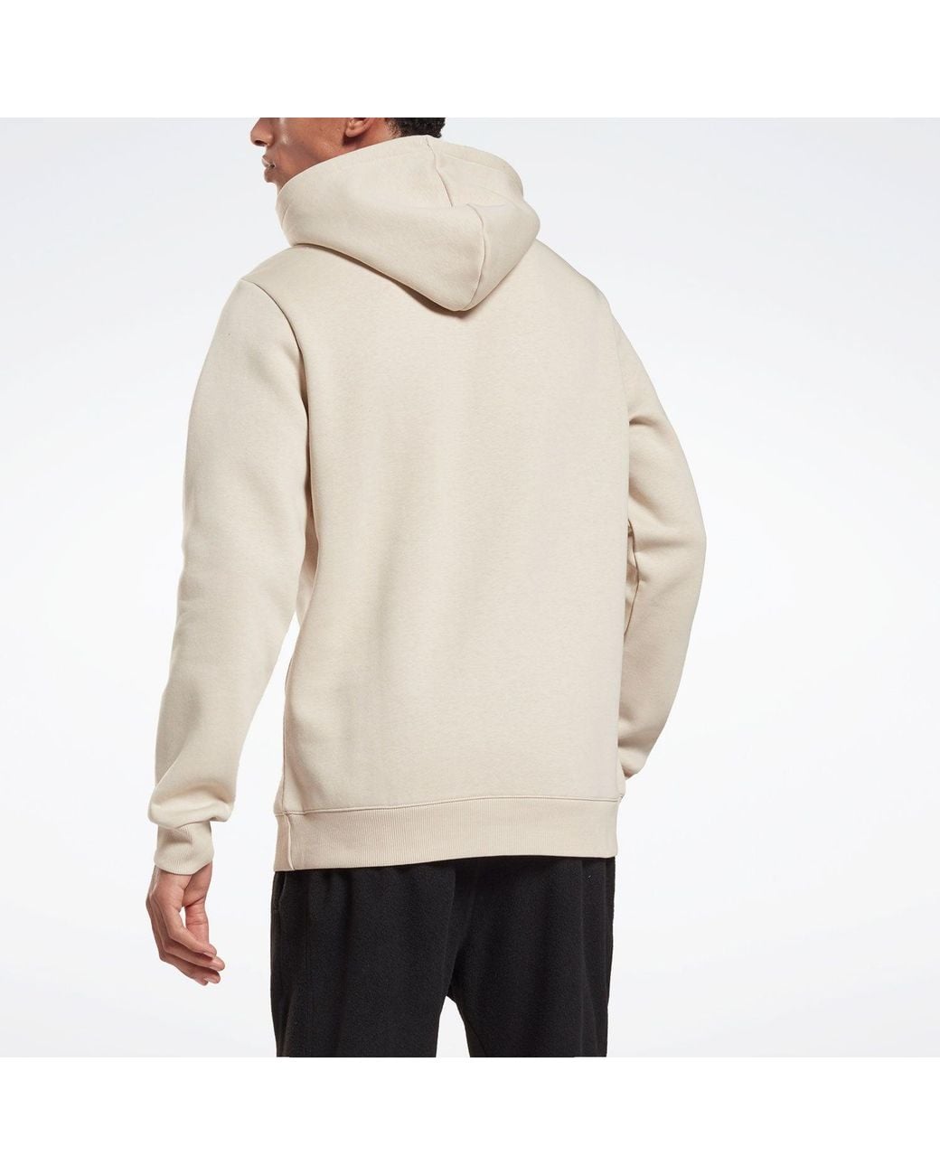 Reebok White Fleece Hoodie for men
