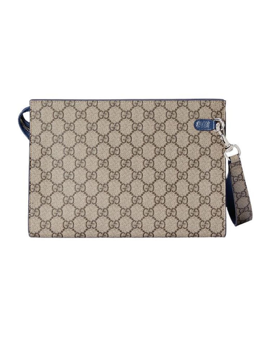 Gucci Metallic Pouch With Gg Detail Ebony Supreme' for men