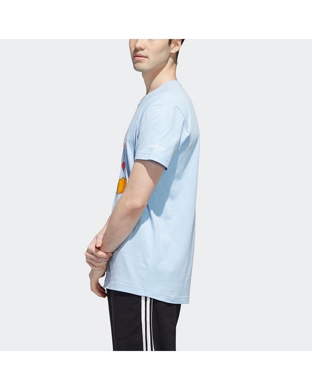 Adidas Blue Neo X Disney Crossover Casual Sports Cartoon Short Sleeve for men