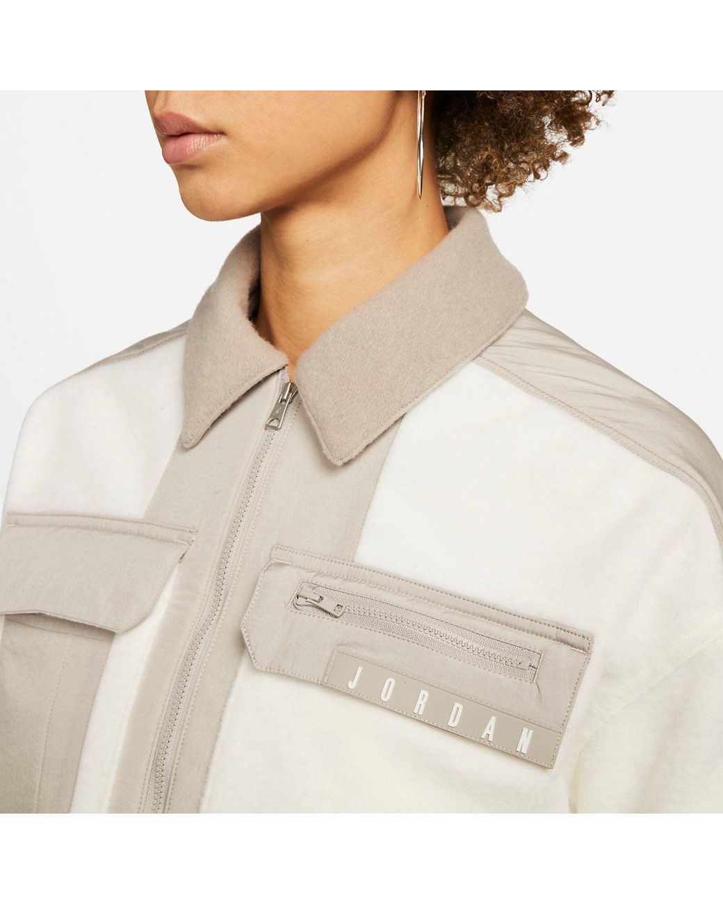 Nike White (Wmns) Cozy Full Zip Sports Jacket