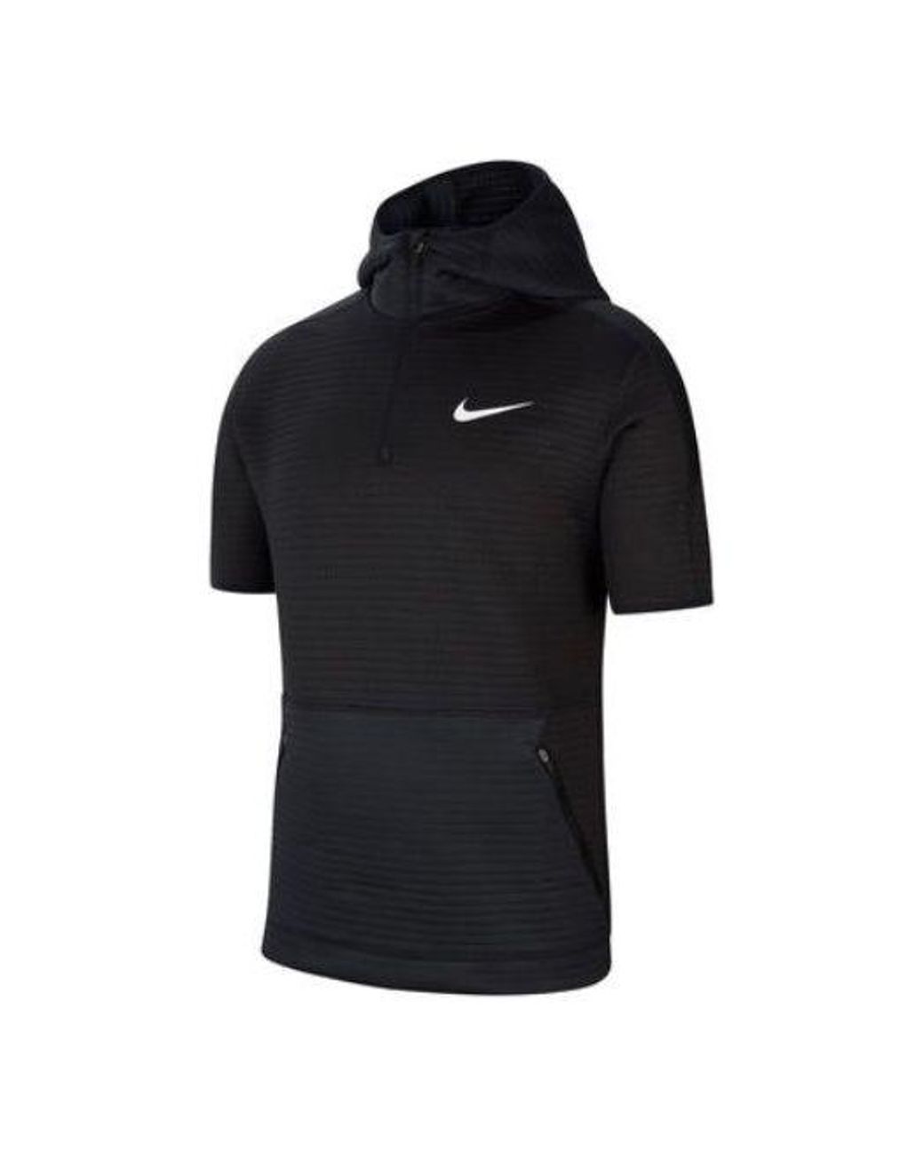 nike training short sleeve hoodie