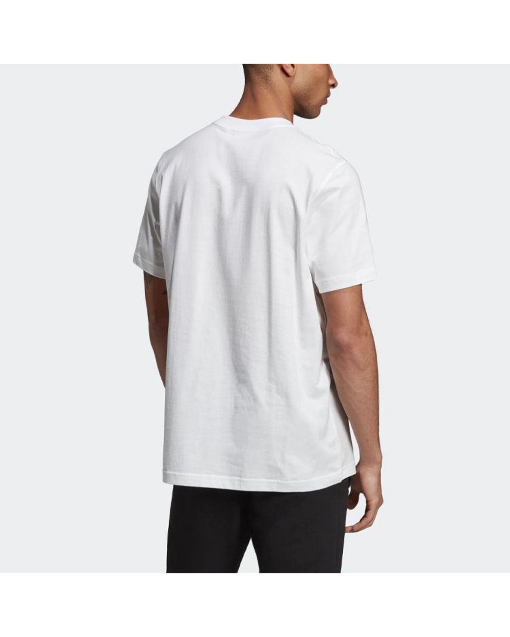 Adidas Red Originals Filled Label Logo Printing Short Sleeve for men