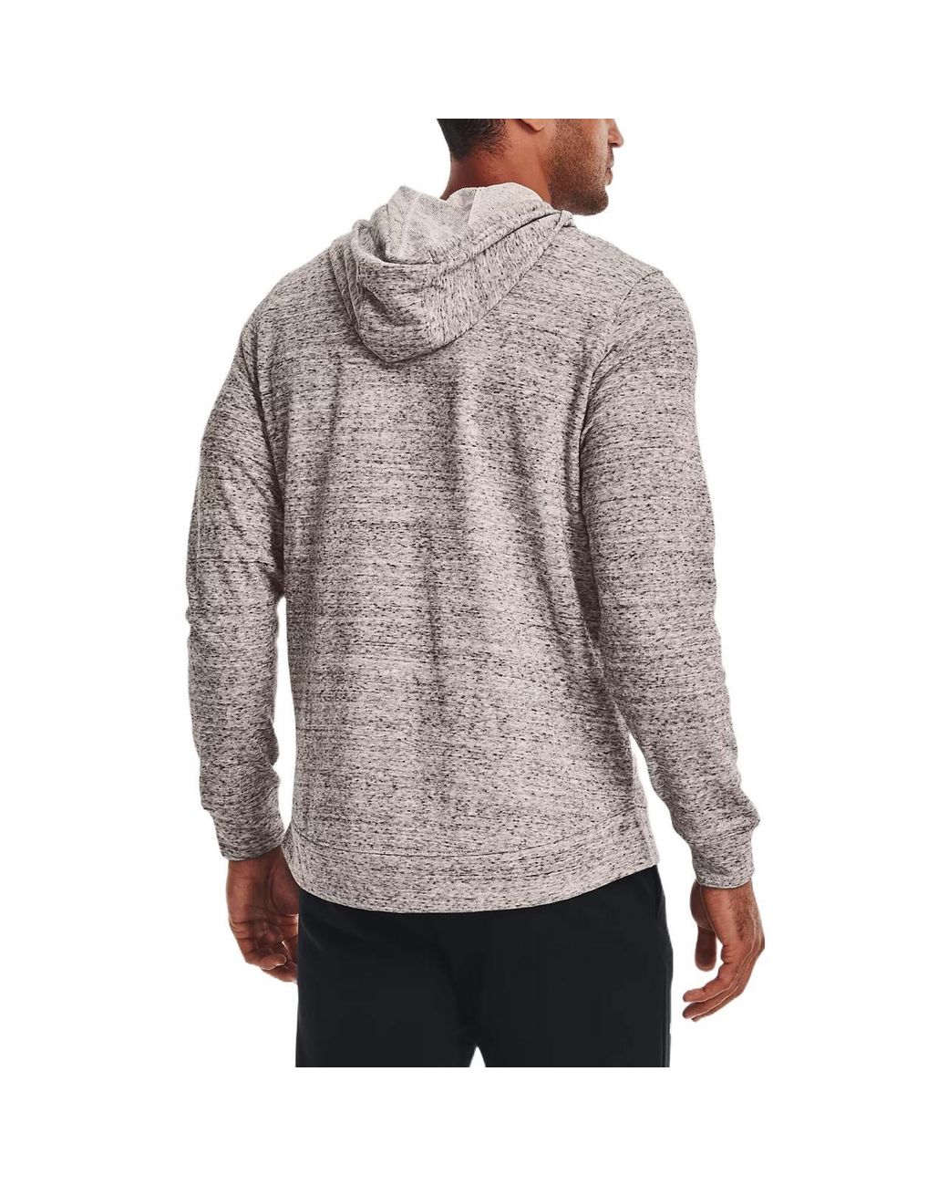 Under Armour Brown Rival Terry Hooded Jacket for men