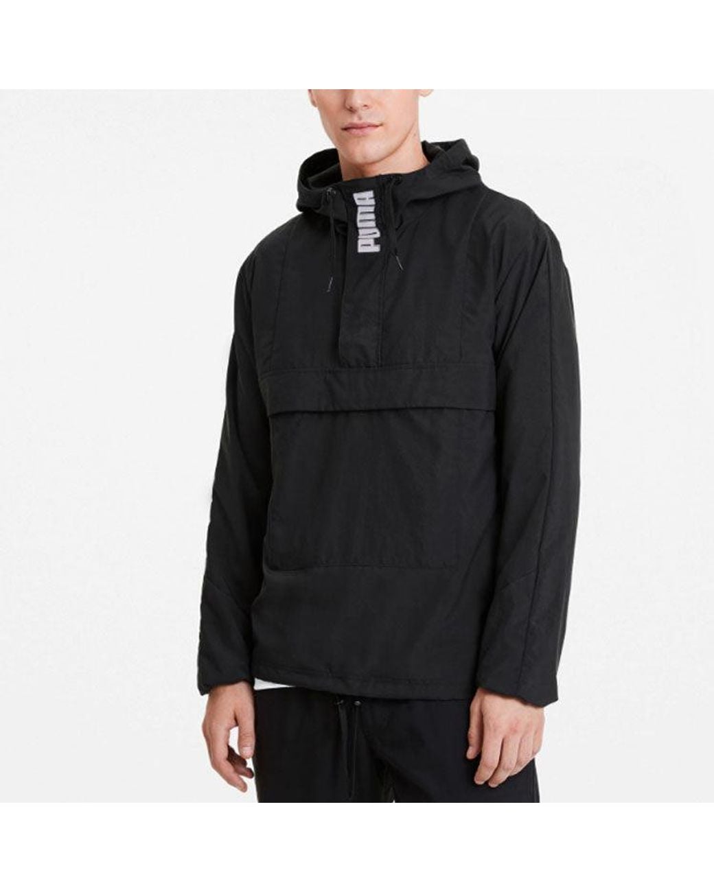 PUMA Black Full Sleeve Solid Jacket for men