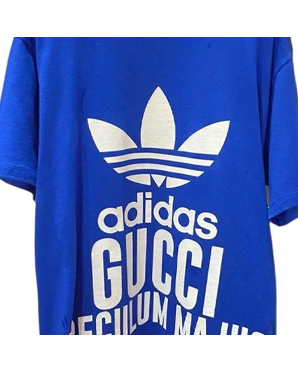 Gucci Blue (Wmns) X Adidas Oversized Cotton Jersey Short Sleeve T-Shirt