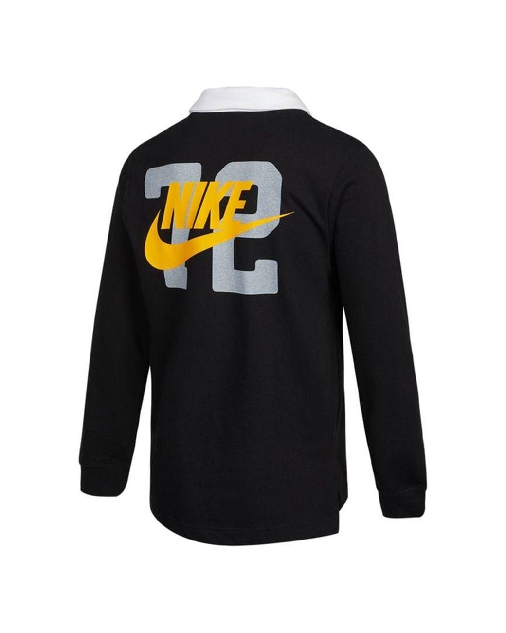 Nike Blue Sportswear Rugby Sports Printing Knit Long Sleeves Autumn Polo Shirt for men
