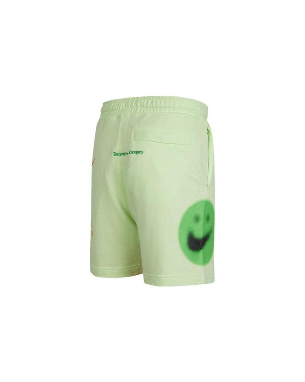 Nike Green Nsw Ft Short Wtour Large Logo Printing Knit Sports Shorts for men