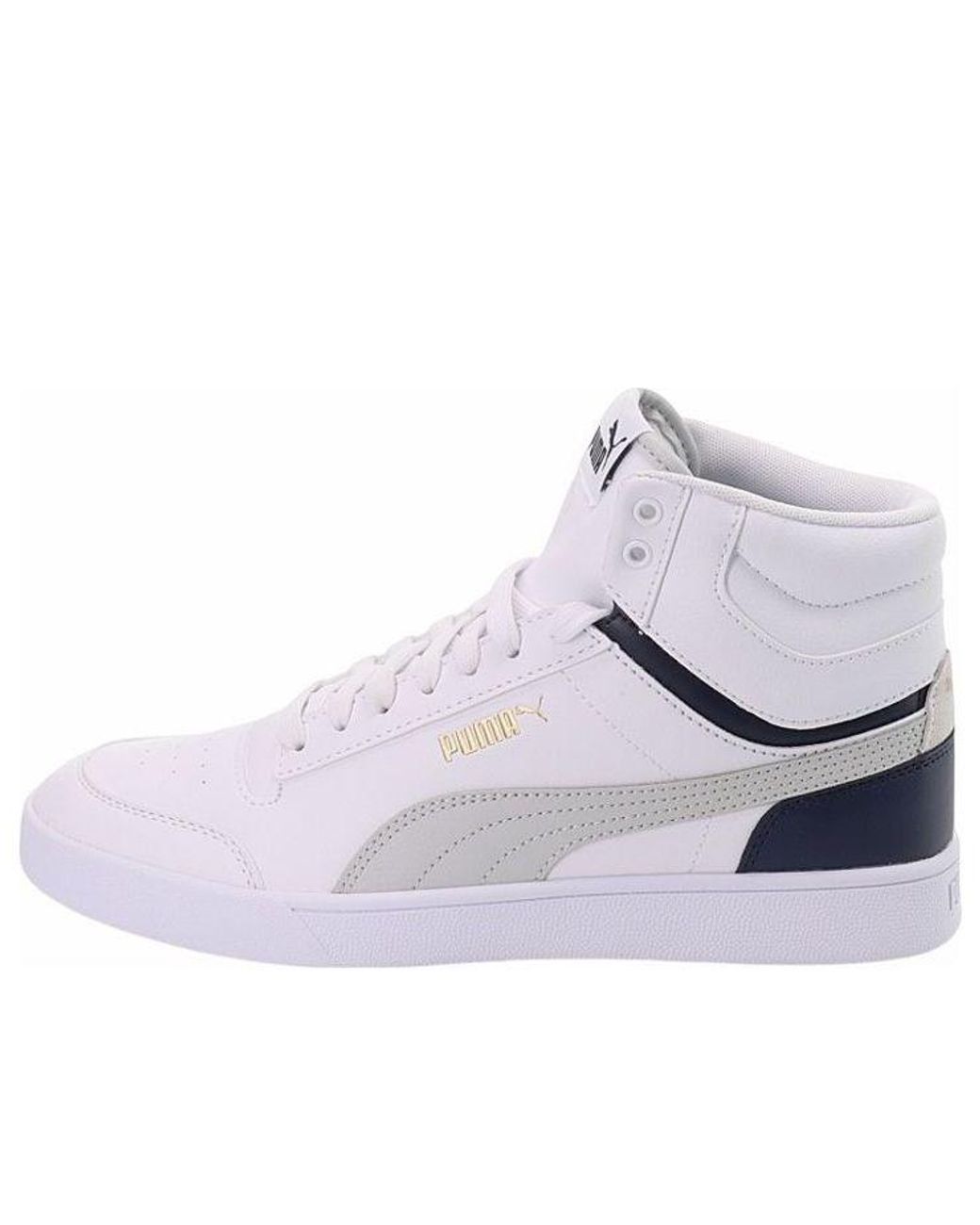 PUMA White Shuffle Mid Peacoat' for men