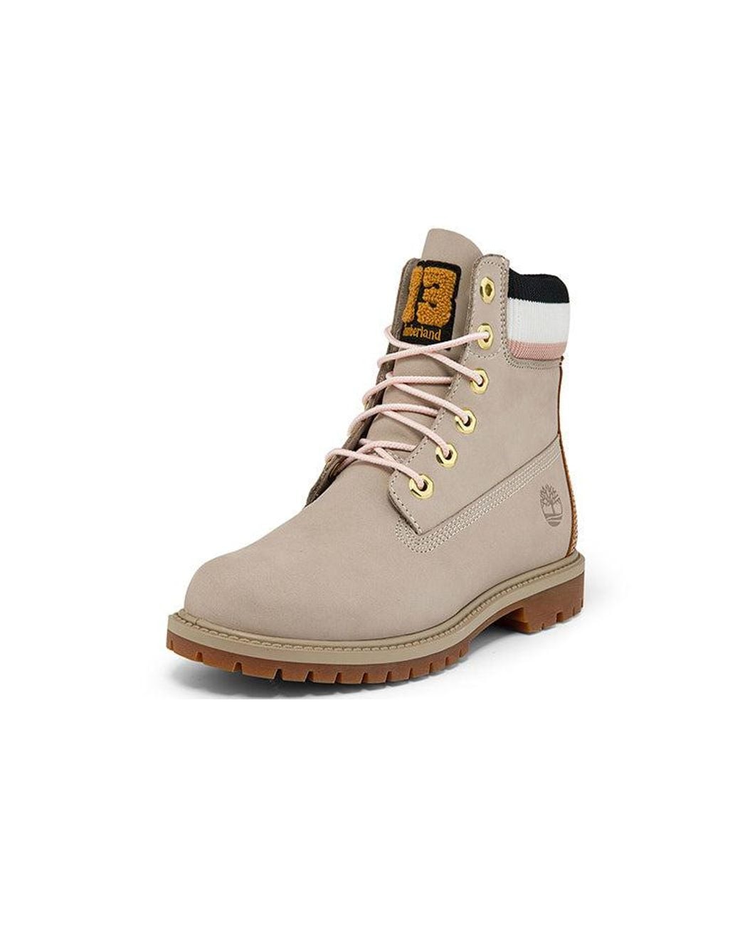Timberland Natural (Wmns) Premium 6 Inch Heritage Cupsole Boots 'Light Taupe Nubuck'