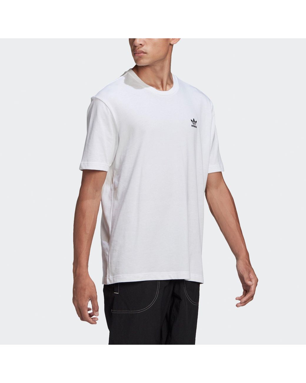 Adidas White Originals B+F Trefoil Tee Logo Printing for men